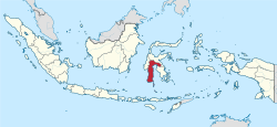 Lokasi Sulawesi Selatan di Indonesia