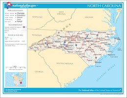 Carolina del Nord – Mappa