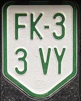 Kennzeichen für Mopeds mit Elektroantrieb (Feldkirch, Vorarlberg)