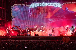 Helloween performing at Wacken Open Air in 2018