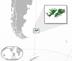 Location o the Fauklan Isles