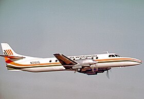 Un Fairchild Swearingen Metroliner SA226 d'Air Wisconsin, similaire à l'appareil impliqué dans l'accident.