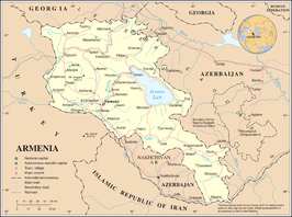 Kaart van Armenië