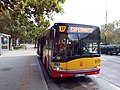Autobus ve Varšavě na lince směrem na zastávku Esperanto