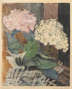 Hortensias, monotype, 1937.