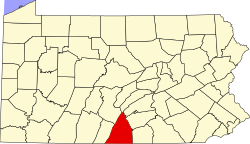 Map of Franklin County, Pennsylvania