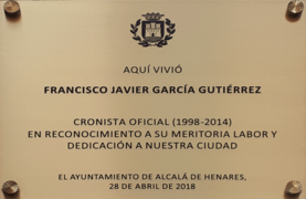 Francisco Javier García Gutiérrez (RPS 22-05-2018) placa conmemorativa 28-04-2018.png