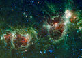 9. A Szív és a Lélek köd a NASA Széles látószögű infravörös felmérő felfedező műholdjának infravörös mozaikképén (javítás)/(csere)