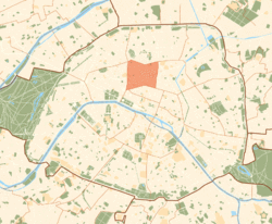 9. arrondissementin Paris'teki konumu