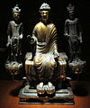 銅造阿弥陀三尊像（法隆寺献納宝物四十八体仏のうち）飛鳥時代後期 重要文化財