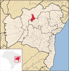 Itaguaçu da Bahia – Mappa