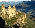 The Three Sisters are a famous landmark in the Blue Mountains
