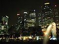 Singapore Downtown Core dekat Marina Bay pada 30 November 2007