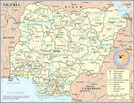 Kaart van Nigeria