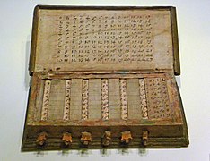 Συσκευή υπολογιστικών πινάκων του Νάπιερ, περίπου το 1680