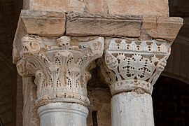 Capiteles bizantinos del pórtico sur de la Mezquita de Kairouan.