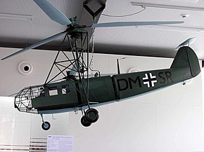 ドイツのビュッケブルクにあるヘリコプター博物館で展示されているFa 223