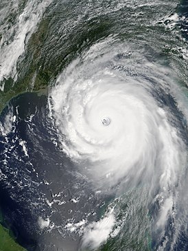 Ураган Катрина на пике интенсивности, 28 августа 2005 года
