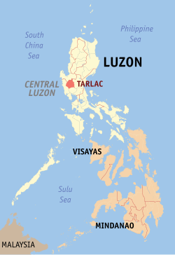 Mapa ning Kalibudtarang Luzon ampong Tarlac ilage