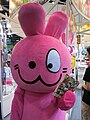 Pink rabbit in book fair