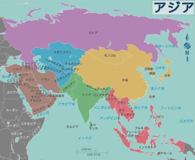 アジアの地図