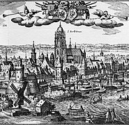 Frankfurt am Main: vista de la ciudad desde el suroeste (c. 1617-1618), de Matthäus Merian