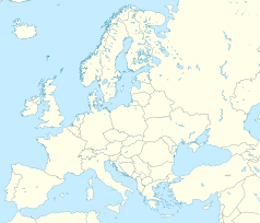 Mapa konturowa Europy, blisko centrum na lewo znajduje się punkt z opisem „Agencja Unii Europejskiej ds. Bezpieczeństwa Lotniczego”
