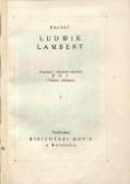 Honoré de Balzac Ludwik Lambert
