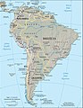Güney Amerika haritası (Kaynak: CIA)
