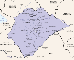 Map of the Karabakh Khanate