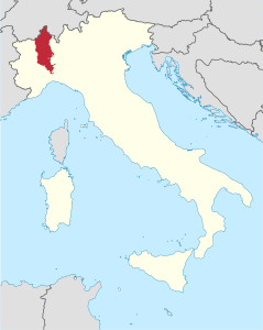 Karte der Kirchenprovinz Vercelli
