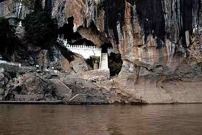 Höhle Pak Ou - Blick vom Mekong