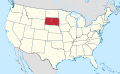 Южная Дакота на карте США