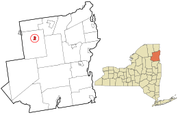 Vị trí trong Quận Essex và bang New York.