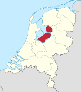Kaart: Provincie Flevoland in Nederland