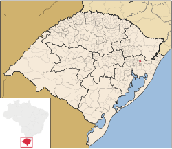 Localização de Nova Hartz no Rio Grande do Sul