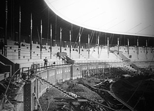 Stadion under uppförande 1911-12