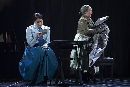 The Governess (Anna Leese) and Mrs. Grose (Patricia Wright)