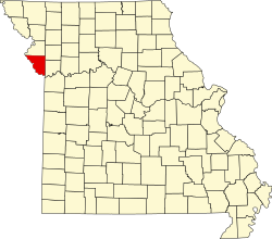Karte von Platte County innerhalb von Missouri