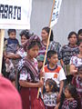 Mulieres Ixil (tribus Maiensis) in Nebaj, Guatemala.