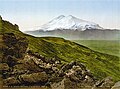 19th-century postcard of Mount Elbrus in the Caucasus Mountains