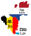 Carte schématique du Benelux