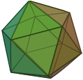 Icosahedroni sunt viginti faciei.
