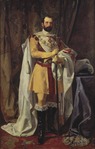 Karl XV iklädd frimurardräkt, målning av Johan Fredrik Höckert 1861.