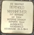 Stolperstein Berthold Mannheimer (Muttersholtz)