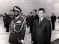 Jean-Bédel Bokassa con Nicolae Ceaușescu durante la visita di Stato di Bokassa in Romania (luglio 1970)
