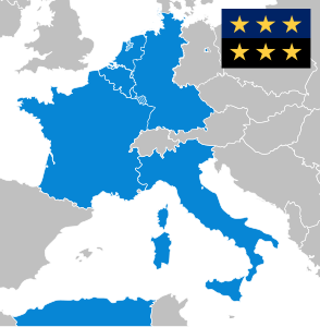 Карта ЕОУС на момент основания в 1952 году