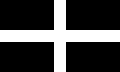 Bandera de sant Piran o de Cornualla