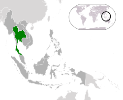 Location of  തായ്‌ലാന്റ്  (green) in Southeast Asia  (dark grey)  —  [Legend]
