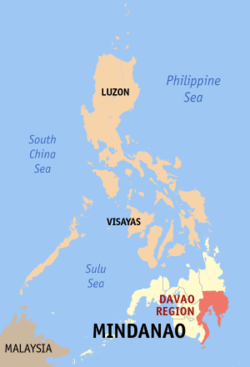 Vị trí Vùng Davao tại Philippines